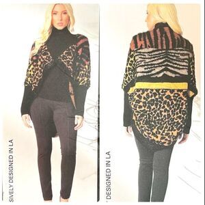 NWT MAXSPORT Open Soft Fuzzy Cardigan Sz S/M